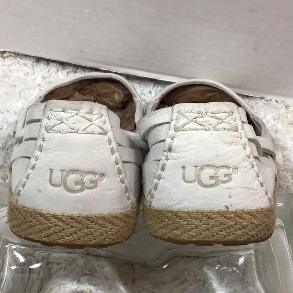 UGG cream nubuck leather Cicily espadrille 7.5